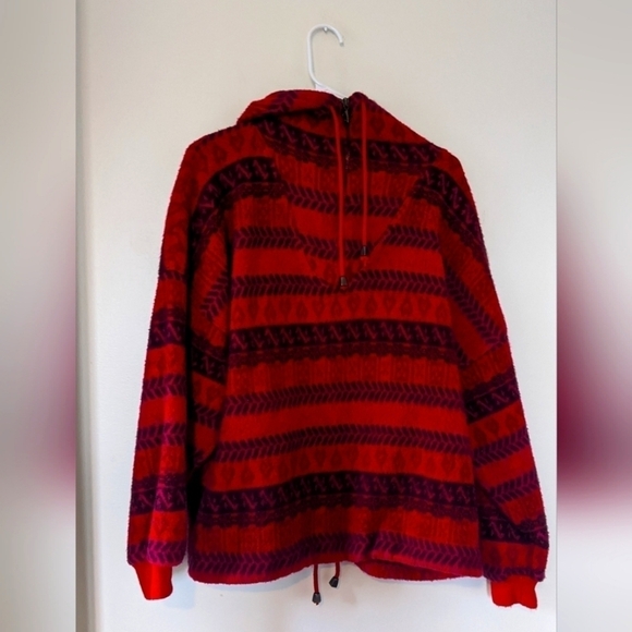 Express French Country Pullover Fleece Large Quarter Zip, Vintage